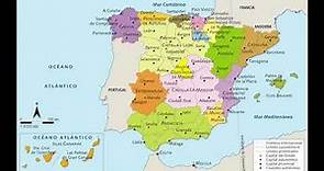 mapa de españa con los nombres de las provincias i comunidades