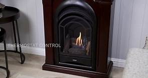 ProCom Heating ProCom Dual Fuel Ventless Gas Fireplace System With Corner Combo Mantel - 15,000 BTU, T-Stat 170060