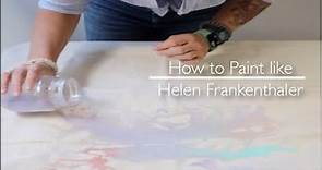 How to Paint like Helen Frankenthaler | Abstract Expressionist | Color Field