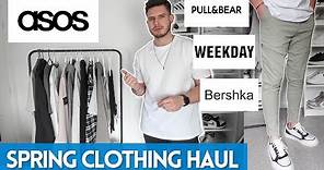 HUGE Men's Spring Clothing Haul & Try-On 2022 | Bershka, Weekday, Pull&Bear, Jack & Jones