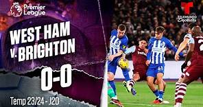 Highlights & Goles: West Ham v. Brighton 0-0 | Premier League | Telemundo Deportes
