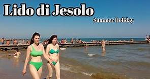 Lido di Jesolo Italy Summer Holiday Beach Walking 4K July 2022