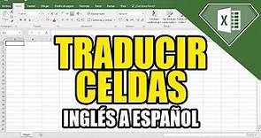 Como traducir los encabezados de una base de datos en Excel Fácilmente Traducir excel ingles español