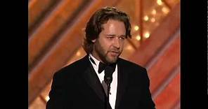 Russell Crowe Wins Best Actor Motion Picture Or Drama - Golden Globes 2002