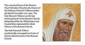 A SHORT HISTORY OF THE RUSSIAN TRUE ORTHODOX CHURCH (RTOC)