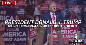LIVE: President Trump to Speak at Iowa Commit to Caucus Event in Waterloo, Iowa - 12/19/23