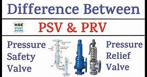Difference Between PSV & PRV | Pressure Safety Valve (PSV) | Pressure Relief Valve (PRV) | PSV | PRV