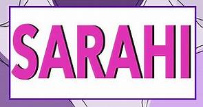SIGNIFICADO DE SARAHI 😯 Qué significa el nombre SARAI ✅ SARA, SAR APODOS ORIGEN Y CARACTERISTICAS 🔥