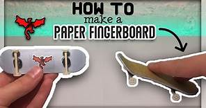 DIY Paper Fingerboard!! [Easy and no trucks needed!]
