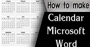 MS Word Tutorial: Microsoft Word Calendar 2020| Calendar Design Ideas| Word Monthly Calendar #2020
