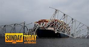 How the Baltimore bridge collapsed after the cargo ship collision