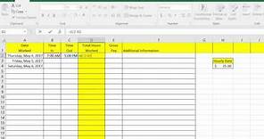 Simple Time Sheet In Excel