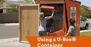 Using a U-Box® Portable Storage Container for Moving or Storage
