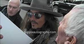 Johnny Depp - Signing Autographs at the "Late Show with David Letterman" in NYC