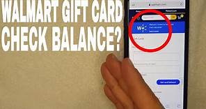 ✅ How To Check Walmart Gift Card Balance 🔴
