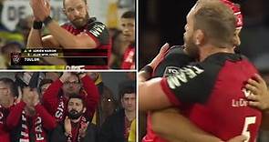 Alun Wyn Jones get standing ovation as he leaves the rugby field for the very last time