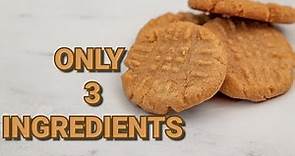 3 Ingredient Peanut Butter Cookies | Easy Cookie Recipe