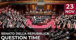 Question Time, il Presidente Meloni al Senato