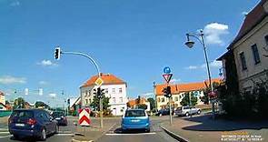 D: Große Kreisstadt Torgau. Landkreis Nordsachsen. Fahrt durch die Stadt. August 2017