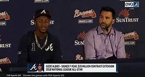 Ozzie Albies press conference announcing 7-year contract extension with Braves