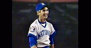 Sandy Koufax Pitching in 1984 Cracker Jack Old Timers Classic