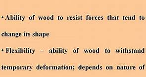 Mechanical properties of wood - Dr Vartika