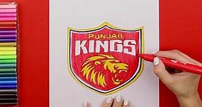How to draw Punjab Kings (PBKS) Logo - IPL Team