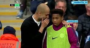 Guardiola giving a team talk... to the ball boy