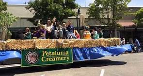 Petaluma Creamery Float in Petaluma's 2014 Butter & Eggs Day Parade