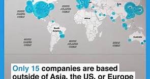 This map shows the 500 biggest companies in the world