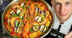 Spanish Paella【西班牙海鲜饭】简单又美味！一定要分享的美味 Recipe Eng sub