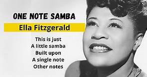 One Note Samba - Ella Fitzgerald Lyrics (HD Quality)