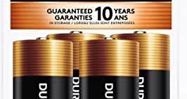Duracell Coppertop D Batteries, 4 Count Pack, D Battery with Long-lasting Power, All-Purpose Alkaline D Battery for Household and Office Devices