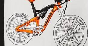 How to draw MTB mountain bicycle easy