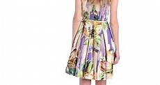London Times Women's Printed Fit And Flare Dress