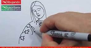 Cómo Dibujar a La Virgen María - How To Draw Virgin Mary | Dibujando