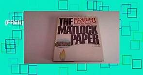 [FREE] The Matlock Paper