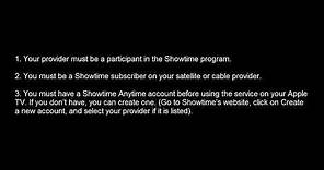 How to Activate Showtime Anytime on Apple TV?