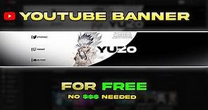 How To Make YouTube Channel Art For FREE! Photoshop Banner Tutorial (2022)