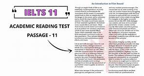 An Introduction to Film Sound: Reading Answers & PDF – IELTS Progress