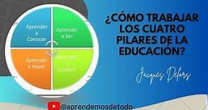 ¿CÓMO TRABAJAR LOS CUATRO PILARES DE LA EDUCACIÓN? de Jacques Delors - PILLARS OF EDUCATION Delors