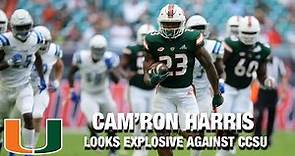 Miami RB Cam'Ron Harris Looks Explosive Against CCSU