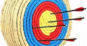 7 Layers 20 inch Traditional Solid Straw Archery Targets 6 inch Thickness Hand-Made Straw Bow and Arrow Target Bow Targets Round Target Rope Target Face 60 Pounds for Outdoor Shooting Practice
