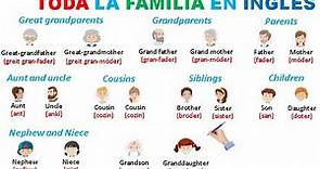 TODA LA FAMILIA (MIEMBROS DE LA FAMILIA) EN INGLÉS Y ESPAÑOL - PRONUNCIACIÓN Y ESCRITURA