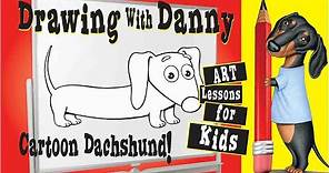 How to Draw a Cartoon Wiener Dog (Drawing With Danny)