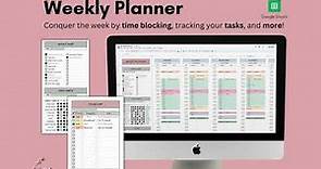 Weekly Planner Tutorial | Google Sheets Template