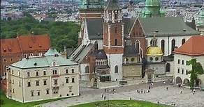 Wawel Castle from a bird's eye view. Drone video in 4k