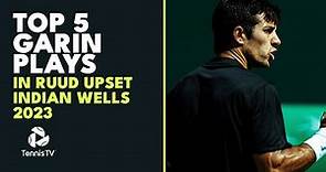 Top 5 Amazing Cristian Garin Plays in Win Over Ruud! | Indian Wells 2023