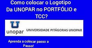como colocar Logotipo Unopar Universidade Pitágoras Unopar na capa do PORTFÓLIO e TCC em 2024!