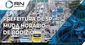 Prefeitura de SP muda horário de rodízio de veículos